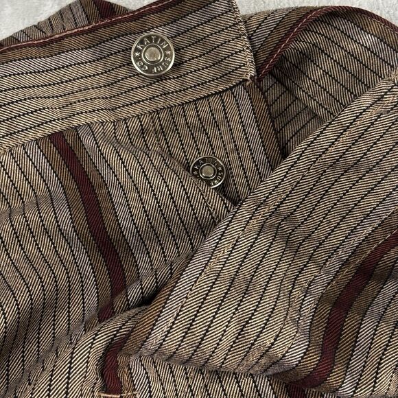 Katin Surf Co  Men's Bermuda Shorts Size 33 Brown /Maroon Striped Button Fly - Picture 3 of 13